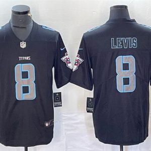 Men's Tennessee Titans #8 Will Levis Black 2018 Impact Limited Stitched Jersey - Custom Name