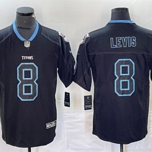 Men's Tennessee Titans #8 Will Levis Navy 2018 Lights Out Color Rush Limited Stitched Jersey - Custom Name