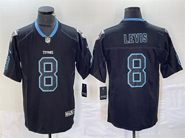 Men's Tennessee Titans #8 Will Levis Navy 2018 Lights Out Color Rush Limited Stitched Jersey - Custom Name