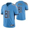 Men's Tennessee Titans #81 Austin Hooper Blue Vapor Untouchable Stitched Jersey - Custom Name