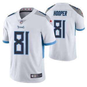 Men's Tennessee Titans #81 Austin Hooper White Vapor Untouchable Stitched Jersey - Custom Name