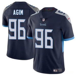 Men's Tennessee Titans #96 McTelvin Agim Navy 2025 Vapor Untouchable Stitched Jersey - Custom Name