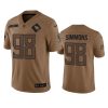 Men's Tennessee Titans #98 Jeffery Simmons 2023 Brown Salute To Service Stitched Football Jersey - Custom Name