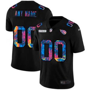 Men's Tennessee Titans ACTIVE PLAYER Custom 2020 Black Crucial Catch Limited Stitched Jersey - Custom Name