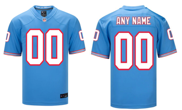 Men's Tennessee Titans ACTIVE PLAYER Custom Light Blue Stitched Football Jersey - Custom Name