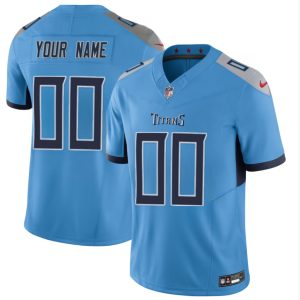 Men's Tennessee Titans Active Player Custom Blue 2023 F.U.S.E Vapor Untouchable Limited Stitched Football Jersey - Custom Name