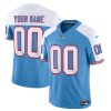 Men's Tennessee Titans Active Player Custom Blue White 2023 F.U.S.E. Vapor Limited Throwback Stitched Football Jersey - Custom Name