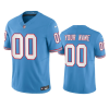 Men's Tennessee Titans Active Player Custom Light Blue 2023 F.U.S.E. Vapor Limited Throwback Stitched Football Jersey - Custom Name