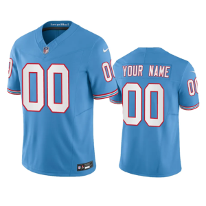 Men's Tennessee Titans Active Player Custom Light Blue 2023 F.U.S.E. Vapor Limited Throwback Stitched Football Jersey - Custom Name