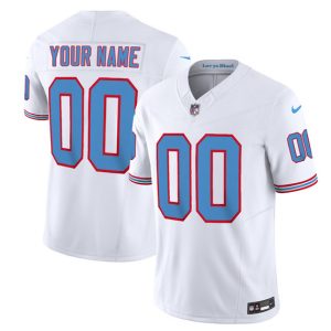 Men's Tennessee Titans Active Player Custom White 2023 F.U.S.E. Vapor Limited Throwback Stitched Football Jersey - Custom Name