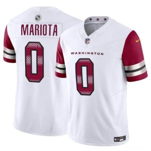 Men's Washington Commanders #0 Marcus Mariota White 2023 F.U.S.E. Vapor Limited Stitched Football Jersey - Custom Name
