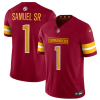 Men's Washington Commanders #1 Deebo Samuel Sr Burgundy 2025 F.U.S.E. Vapor Limited Stitched Football Jersey - Custom Name