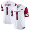Men's Washington Commanders #1 Jahan Dotson White 2023 F.U.S.E. With John Madden Patch Vapor Limited Stitched Football Jersey - Custom Name