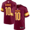 Men's Washington Commanders #10 Curtis Samuel 2022 Burgundy Game Stitched Jersey - Custom Name