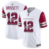 Men's Washington Commanders #12 Jacoby Brissett White 2023 F.U.S.E. Vapor Limited Stitched Football Jersey - Custom Name