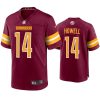 Men's Washington Commanders #14 Sam Howell 2022 Burgundy Game Stitched Jersey - Custom Name