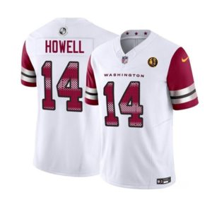 Men's Washington Commanders #14 Sam Howell 2023 F.U.S.E. With John Madden Patch Vapor Limited Stitched Football Jersey - Custom Name