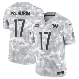 Men's Washington Commanders #17 Terry McLaurin 2024 F.U.S.EArctic Camo Salute to Service Limited Stitched Football Jersey - Custom Name