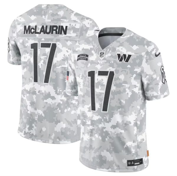 Men's Washington Commanders #17 Terry McLaurin 2024 F.U.S.EArctic Camo Salute to Service Limited Stitched Football Jersey - Custom Name