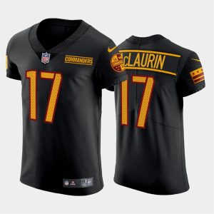 Men's Washington Commanders #17 Terry McLaurin Black Elite Stitched Jersey - Custom Name