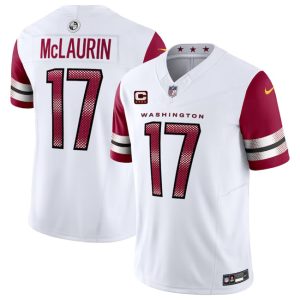 Men's Washington Commanders #17 Terry McLaurin White 2023 F.U.S.E. With 4-Star C Patch Vapor Limited Stitched Football Jersey - Custom Name