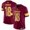 Men's Washington Commanders #18 Marcus Mariota Burgundy 2024 Vapor Limited Stitched Football Jersey - Custom Name