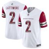 Men's Washington Commanders #2 Marshon Lattimore White 2025 F.U.S.E. Vapor Limited Stitched Football Jersey - Custom Name