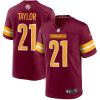 Men's Washington Commanders #21 Sean Taylor 2022 Burgundy Game Stitched Jersey - Custom Name