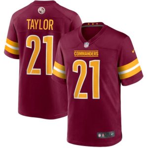 Men's Washington Commanders #21 Sean Taylor 2022 Burgundy Game Stitched Jersey - Custom Name