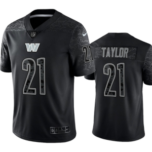 Men's Washington Commanders #21 Sean Taylor Black Reflective Limited Stitched Football Jersey - Custom Name