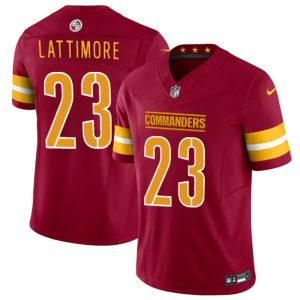 Men's Washington Commanders #23 Marshon Lattimore Burgundy 2024 F.U.S.E. Vapor Limited Stitched Football Jersey - Custom Name