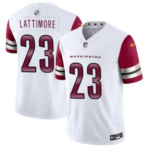 Men's Washington Commanders #23 Marshon Lattimore White 2024 F.U.S.E. Vapor Limited Stitched Football Jersey - Custom Name