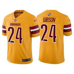 Men's Washington Commanders #24 Antonio Gibson Gold Vapor Untouchable Stitched Football Jersey - Custom Name