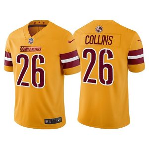 Men's Washington Commanders #26 Landon Collins Gold Vapor Untouchable Stitched Football Jersey - Custom Name