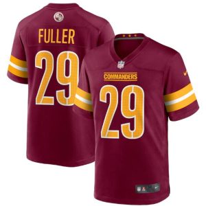 Men's Washington Commanders #29 Kendall Fuller 2022 Burgundy Game Stitched Jersey - Custom Name