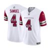 Men's Washington Commanders #4 Curtis Samuel White 2023 F.U.S.E. Vapor Limited Stitched Football Jersey - Custom Name