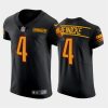 Men's Washington Commanders #4 Taylor Heinicke Black Elite Stitched Jersey - Custom Name