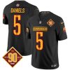 Men's Washington Commanders #5 Jayden Daniels Black 2024 F.U.S.E. 90th Anniversary Vapor Limited Stitched Football Jersey - Custom Name