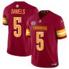 Men's Washington Commanders #5 Jayden Daniels Burgundy 2024 With Draft Patch F.U.S.E Vapor Limited Stitched Football Jersey - Custom Name