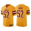Men's Washington Commanders #52 Jamin Davis Gold Vapor Untouchable Stitched Football Jerseys - Custom Name