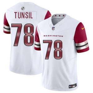 Men's Washington Commanders #78 Laremy Tunsil White 2025 F.U.S.E. Vapor Limited Stitched Football Jersey - Custom Name