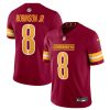 Men's Washington Commanders #8 Brian Robinson Jr Burgundy 2024 Vapor Limited Stitched Football Jersey - Custom Name