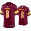 Men's Washington Commanders #8 Brian Robinson Jr. 2022 Burgundy Game Stitched Jersey - Custom Name