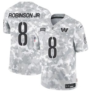 Men's Washington Commanders #8 Brian Robinson Jr. 2024 F.U.S.E Arctic Camo Salute to Service Limited Stitched Football Jersey - Custom Name