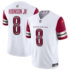 Men's Washington Commanders #8 Brian Robinson Jr. White 2023 F.U.S.E. Vapor Limited Stitched Football Jersey - Custom Name