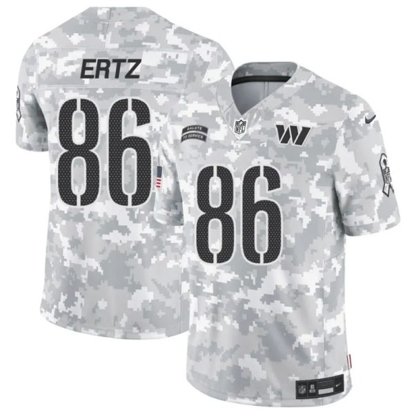 Men's Washington Commanders #86 Zach Ertz 2024 F.U.S.E Arctic Camo Salute to Service Limited Stitched Football Jersey - Custom Name
