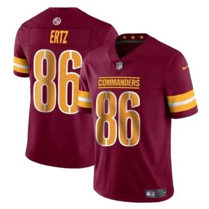 Men's Washington Commanders #86 Zach Ertz Burgundy Vapor Limited Stitched Football Jersey - Custom Name