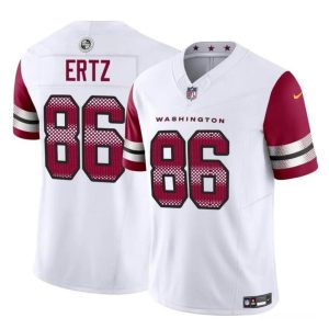 Men's Washington Commanders #86 Zach Ertz White 2023 F.U.S.E. Vapor Limited Stitched Football Jersey - Custom Name