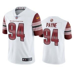 Men's Washington Commanders #94 Daron Payne White Vapor Untouchable Stitched Football Jersey - Custom Name