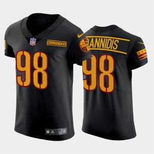 Men's Washington Commanders #98 Matt Ioannidis Black Elite Stitched Jersey - Custom Name